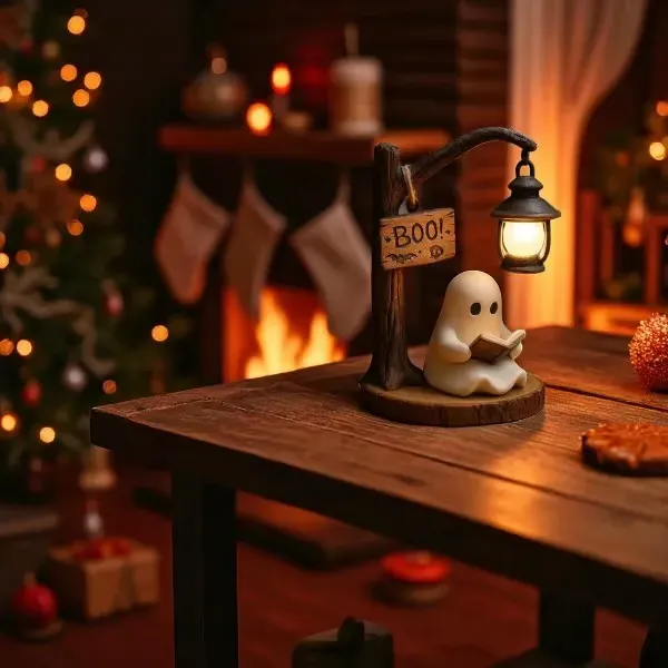 🔥👻📖Cute Ghost Reading Lantern - BOO!(✨Same as in the video)
