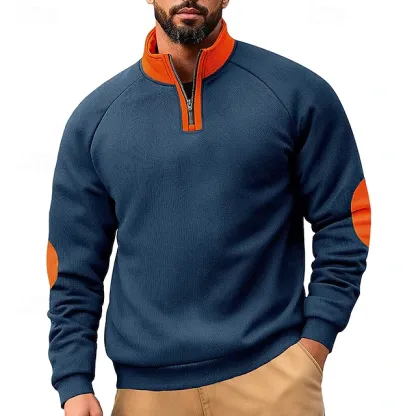 Men's Sweatshirt Pullover Quarter Zip Sweatshirt