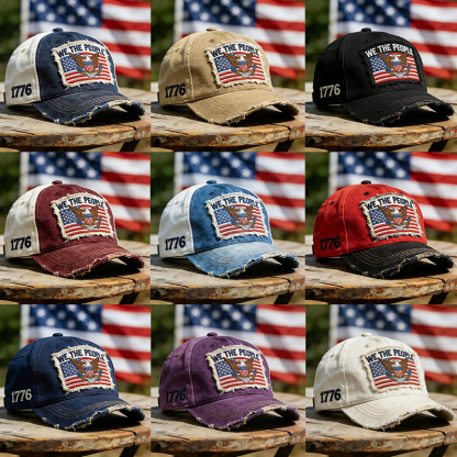We The People 1776 Vintage Patriotic Cap