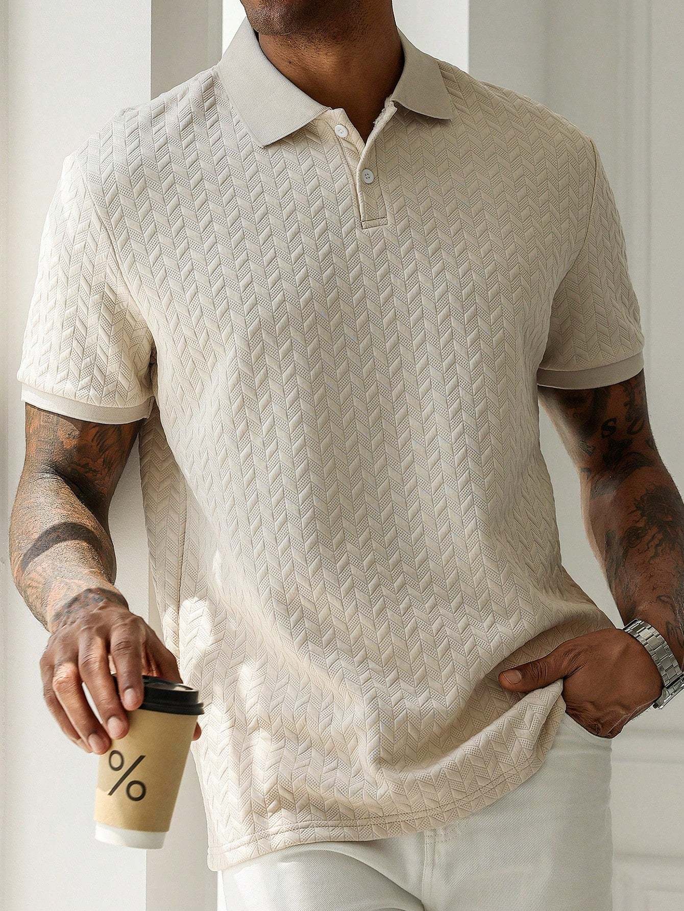 Men's Basic Short Sleeve Polo Shirt
