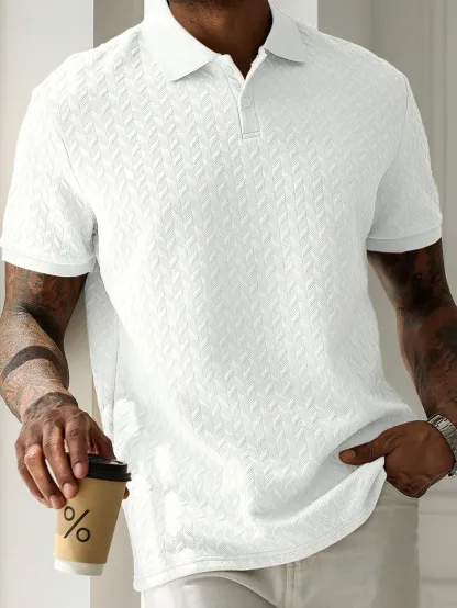 Men's Basic Short Sleeve Polo Shirt