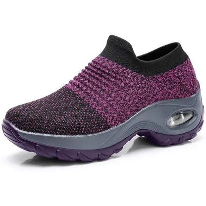 Women's mesh wedge heel orthopedic sneakers
