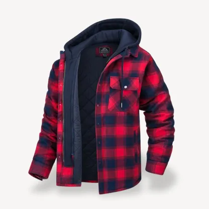 Men's Flannel Hooded Padded Jacket | Verlinn