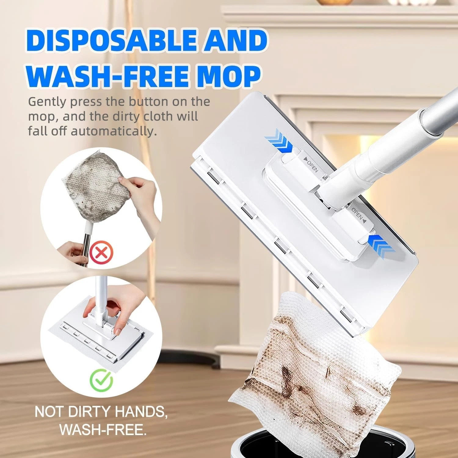 Hands-Free Multi-Purpose Flat Mop