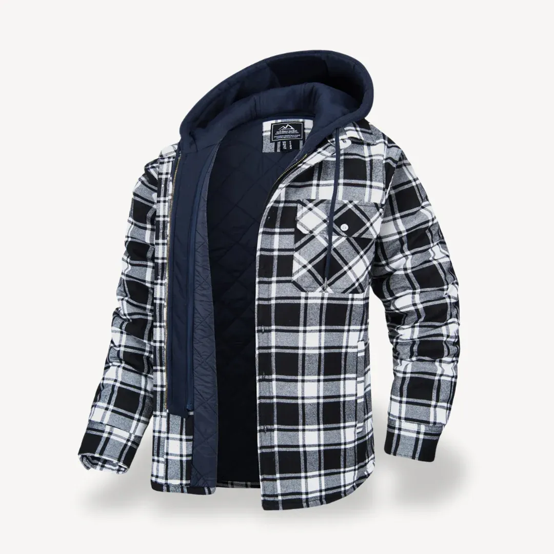 Men's Flannel Hooded Padded Jacket | Verlinn
