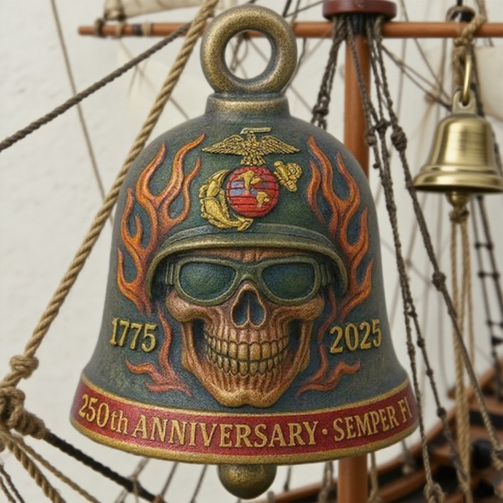 USMC 250th Anniversary Motorcycle Bell