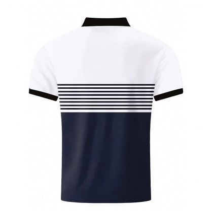 Men's Striped Business Casual Polo Shirt