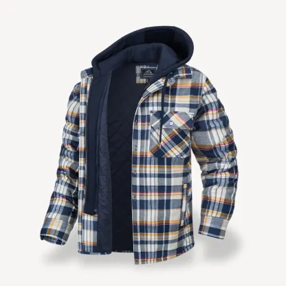 Men's Flannel Hooded Padded Jacket | Verlinn