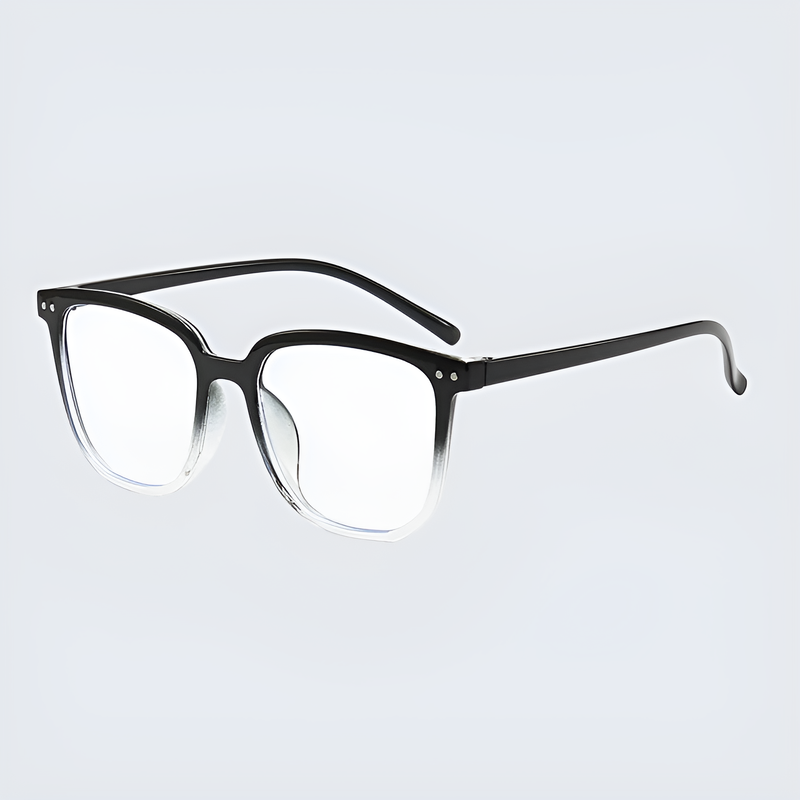 Women's black frame glasses with digital display face small flat mirror square round frame glasses