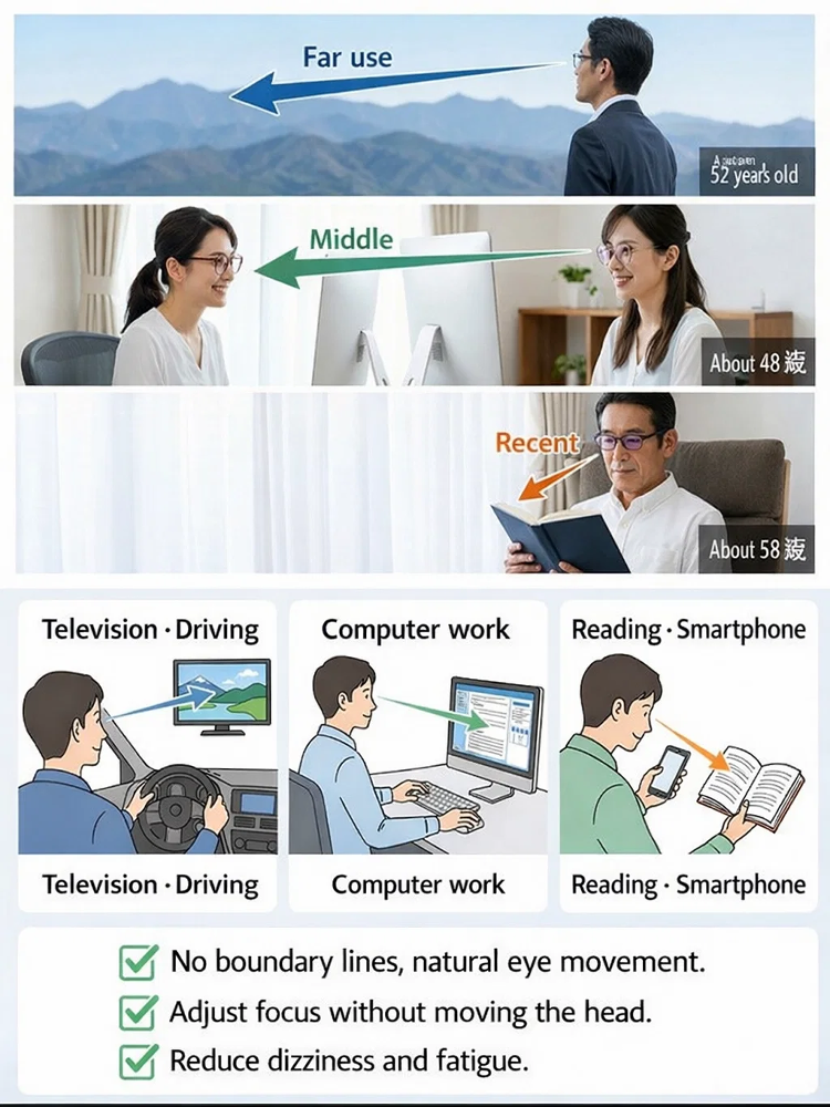 Smart Zoom · Crystal Clear Near & Far🔄New Photochromic Zoom Titanium Alloy Reading Glasses🌓Auto Tint · Seamless Indoor-Outdoor Transition