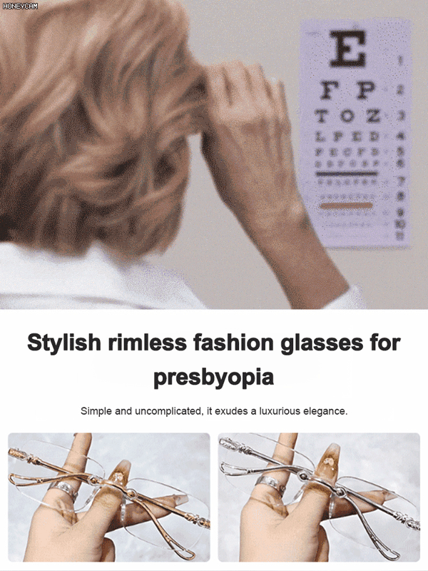 Light-sensitive color-changing frameless reading glasses