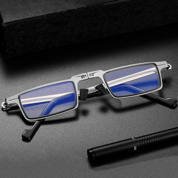 Ultra-light folding reading glasses for men and women HD portable anti-blue light anti-fatigue middle-aged and elderly high-end reading glasses