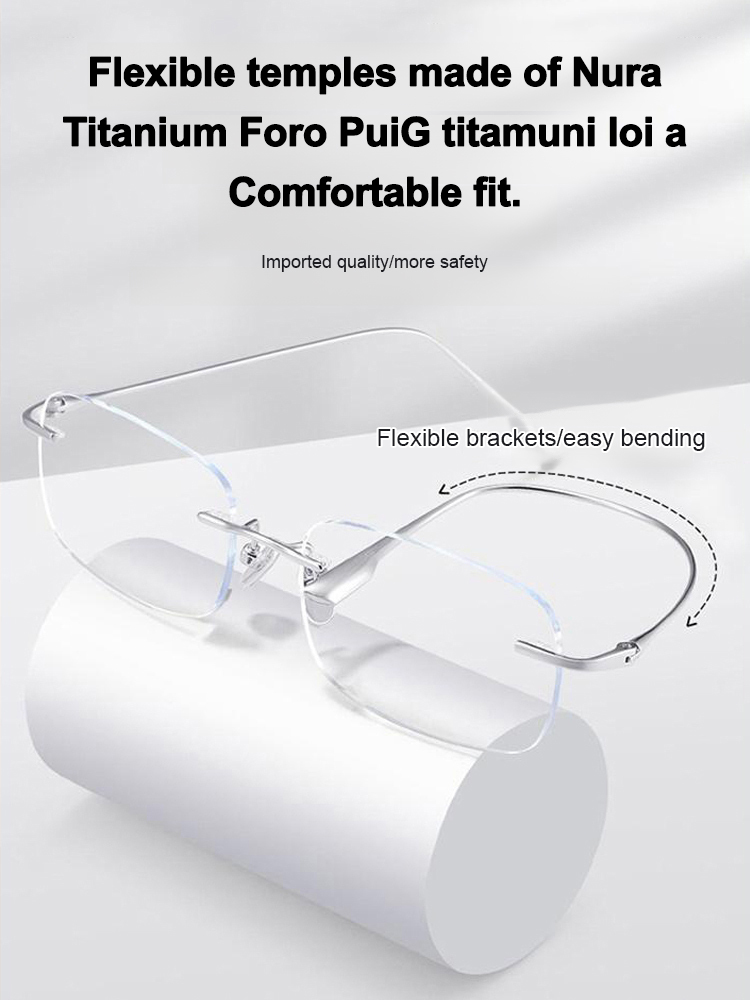 Light-sensitive color-changing frameless reading glasses