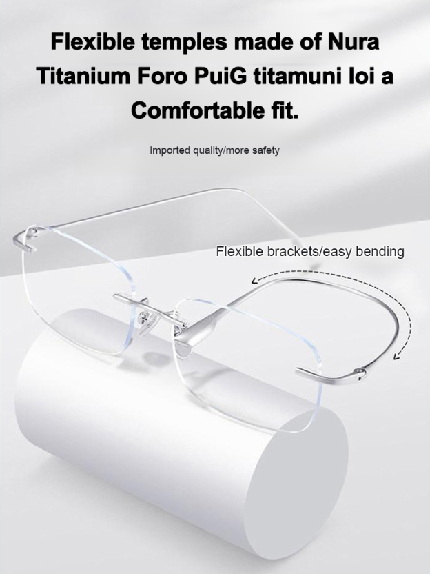 Light-sensitive color-changing frameless reading glasses