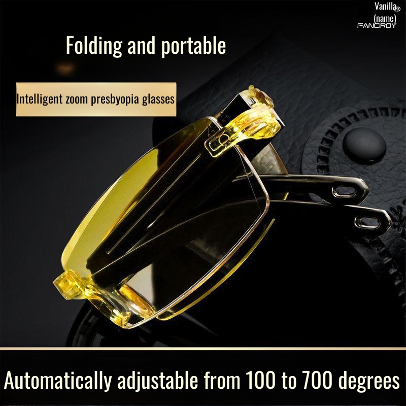 Smart zoom reading glasses automatically adjust the degree of zoom middle-aged and elderly high-definition magnification anti-blue light presbyopic glasses