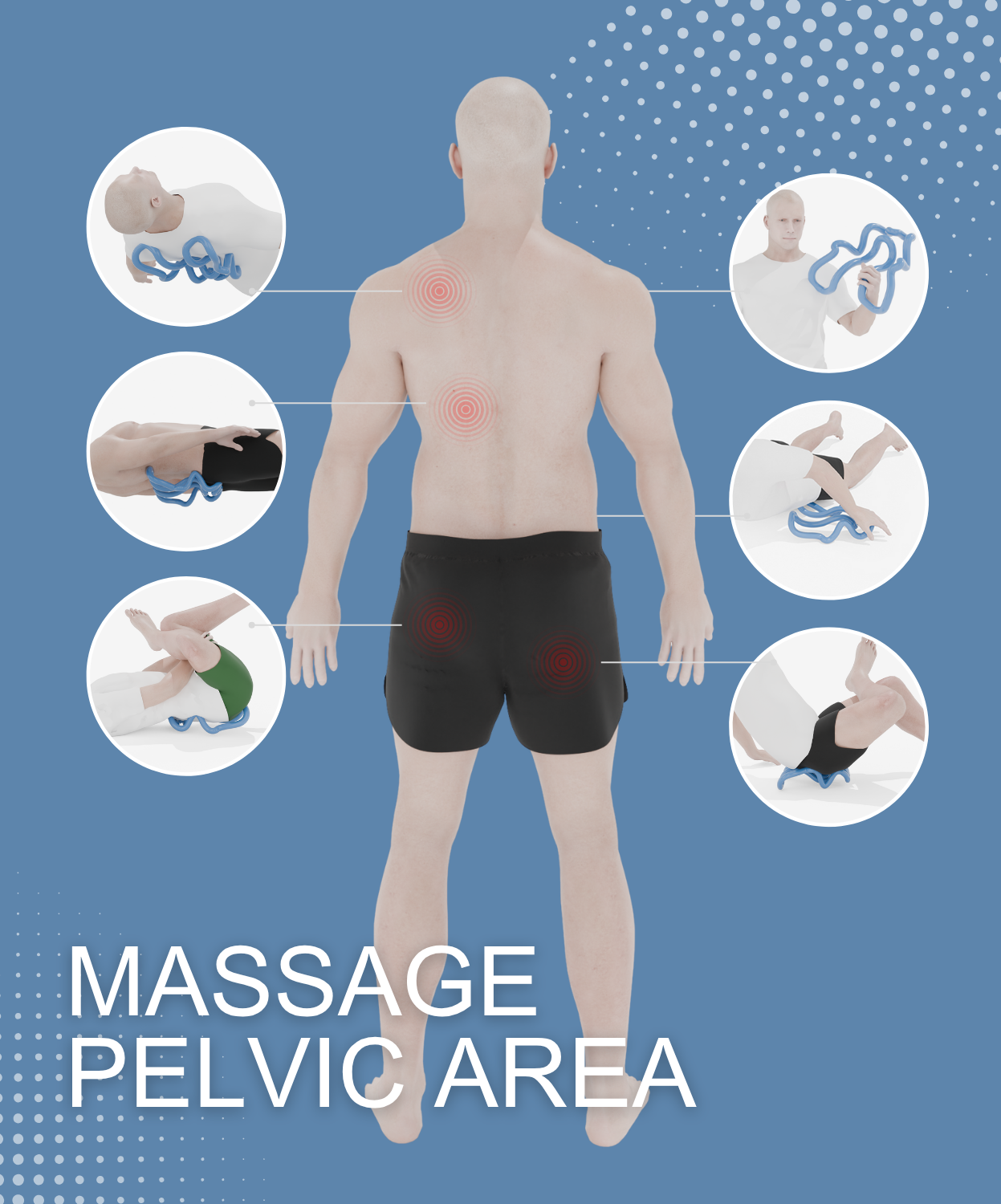 THERANUB The Hoop massage shoulder blade traps rhomboid mid-lower back piriformis iliacus chest muscle