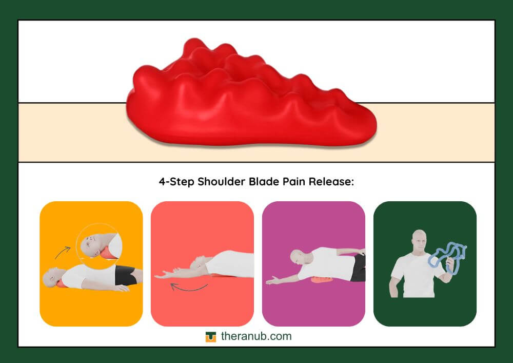 4 steps scapula muscles trigger points release with shoulder blade wedge