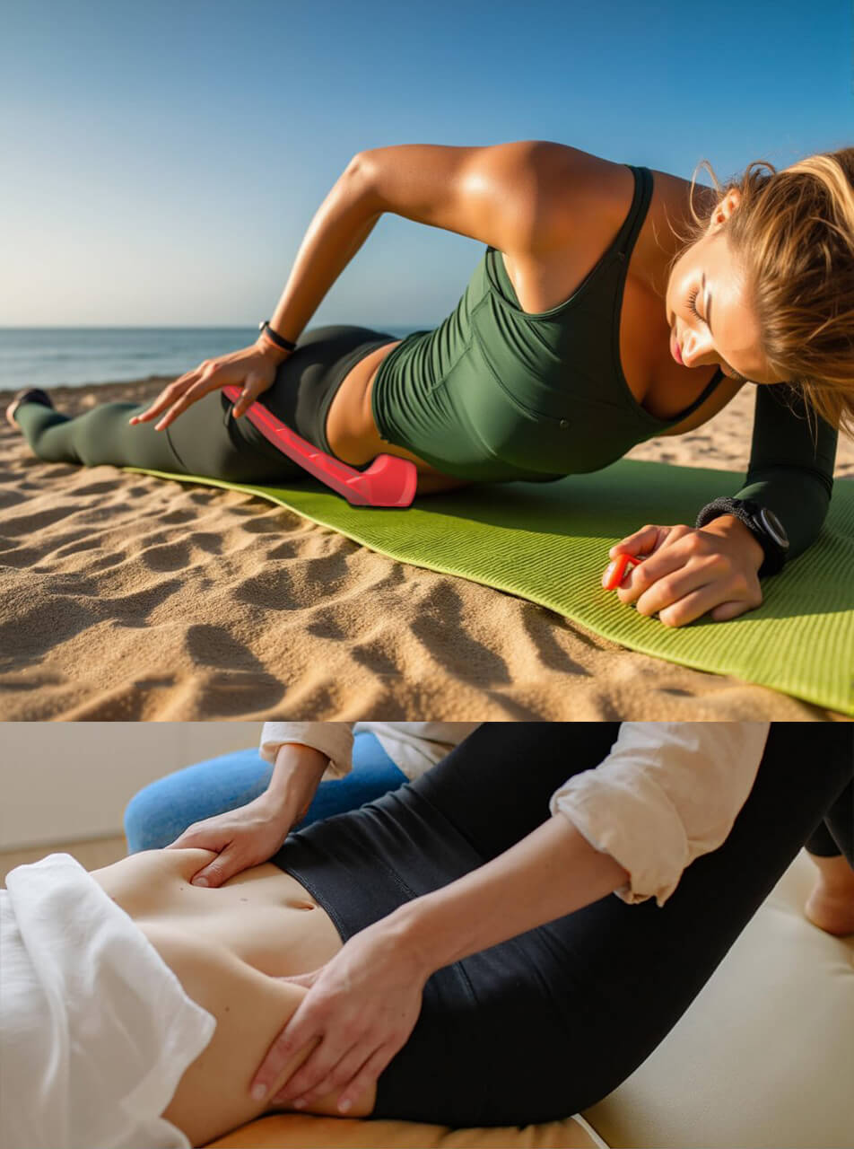 iliacus muscle release hip flexor massage tool