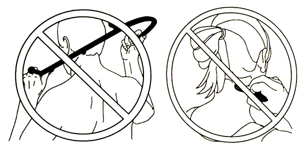 Massage tools prohibited for occipital release