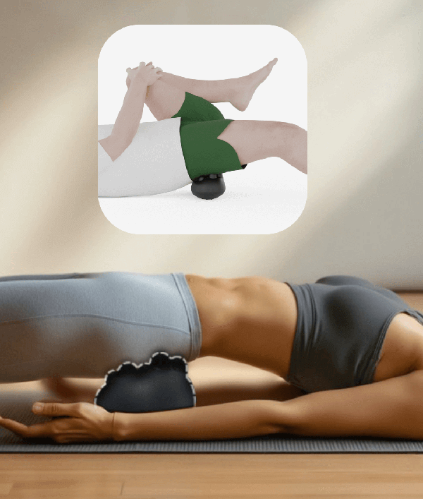 iliopsoas stretches with the acu-hump massage tool