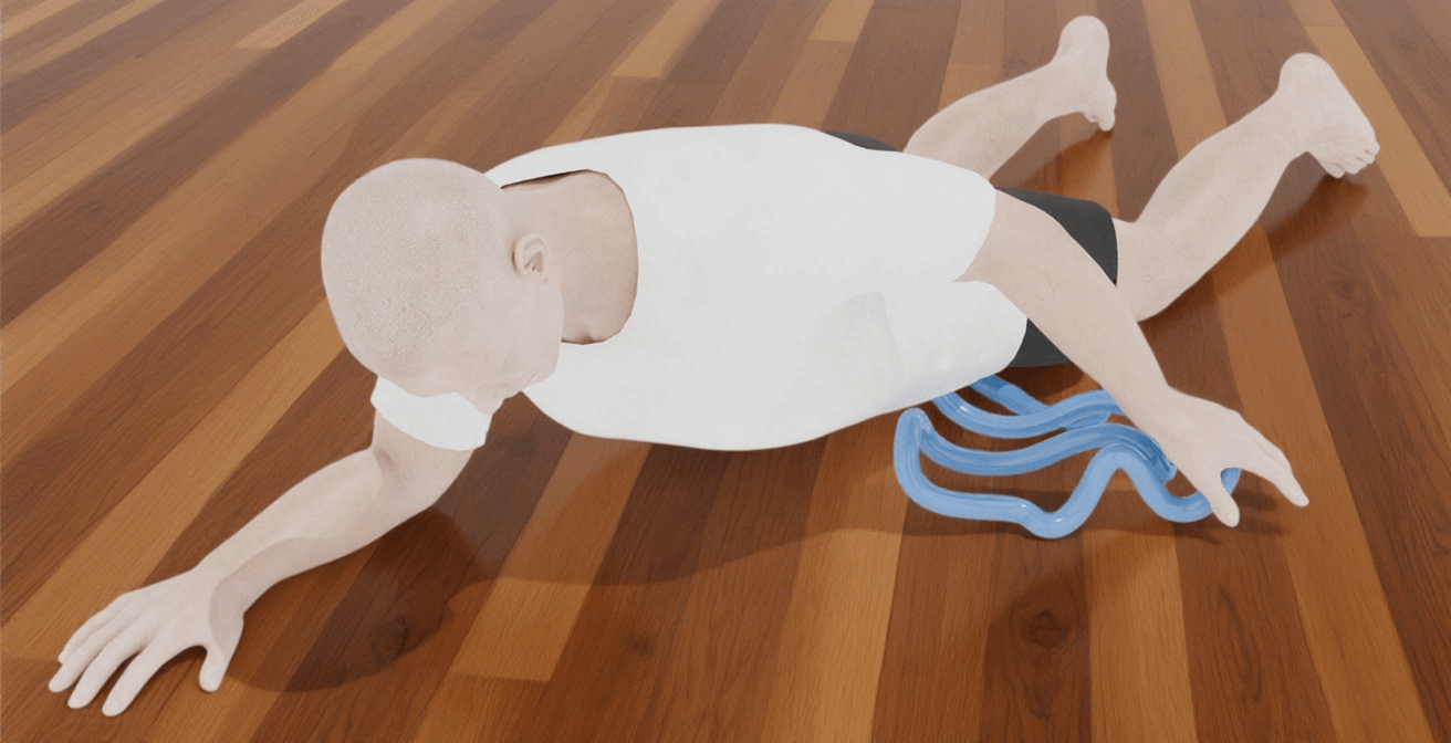 theranub the hoop massage iliacus for si joint pain