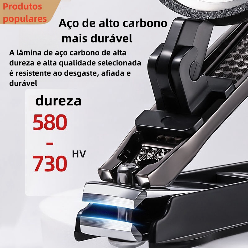 🎁 50% de desconto em todos os produtos! 💅 Cortador de unhas com lupa anti-respingos 🔍