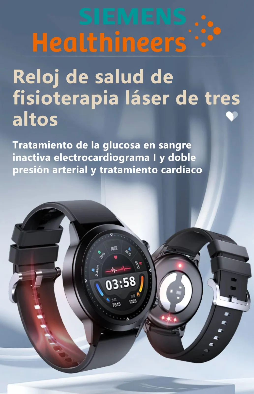 ✨💪¡Abre una nueva era de salud! Reloj de terapia láser Siemens, frecuencia cardíaca, ritmo cardíaco, ¡todo bajo un solo control! 🕰️❤️