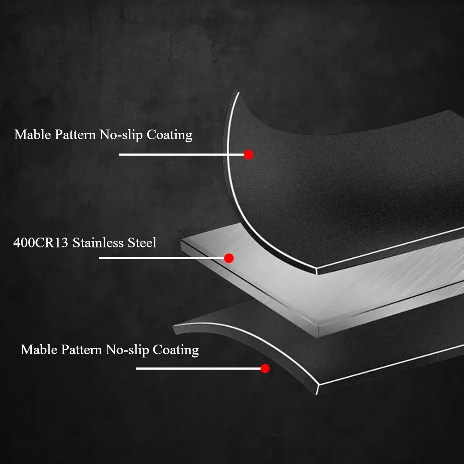 Profesionální 6dílná nerezová sada kuchařských nožů s akrylovým držákem