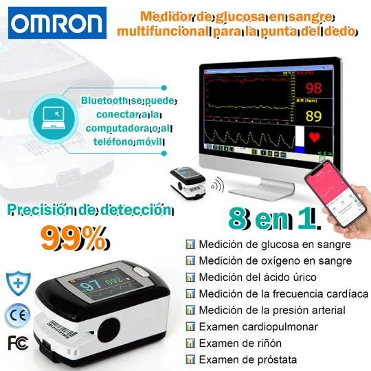 💖 Medidor de glucosa en sangre no invasivo e indoloro Omron 💕