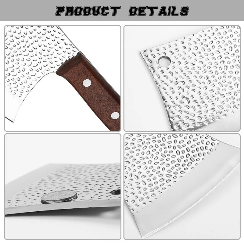 试KD 6 Inch Chop Bone Knife Heavy Duty Kitchen Meat Cleaver