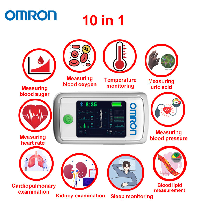 🌟 Omron 11 en 1 Glucómetro No Invasivo: Precisión del 99% sin Dolor ni Pinchazos 💙
