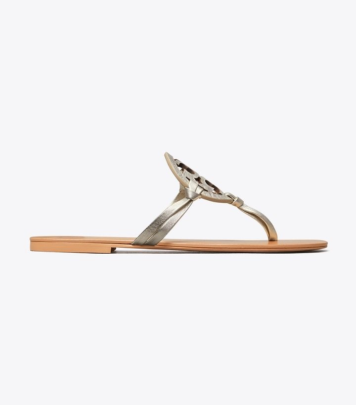 Miller Square-Toe Metallic Sandal
