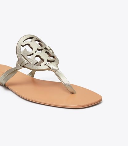 Miller Square-Toe Metallic Sandal