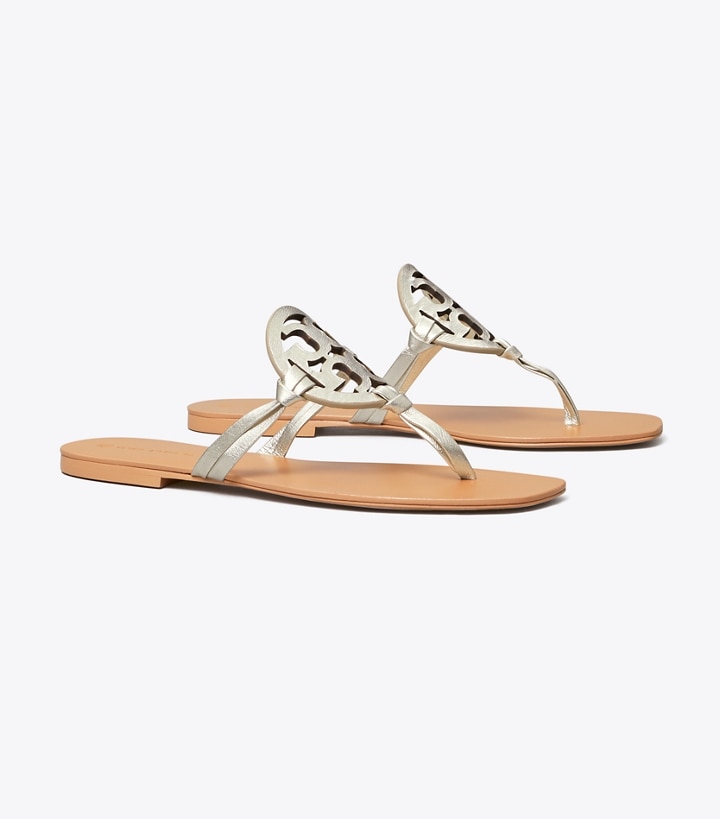Miller Square-Toe Metallic Sandal