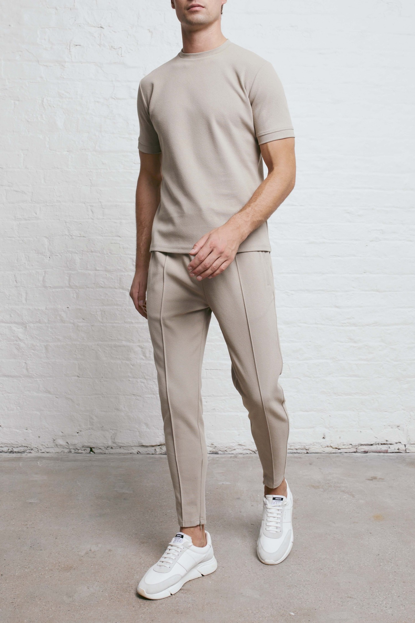 Textured T-Shirt - Stone