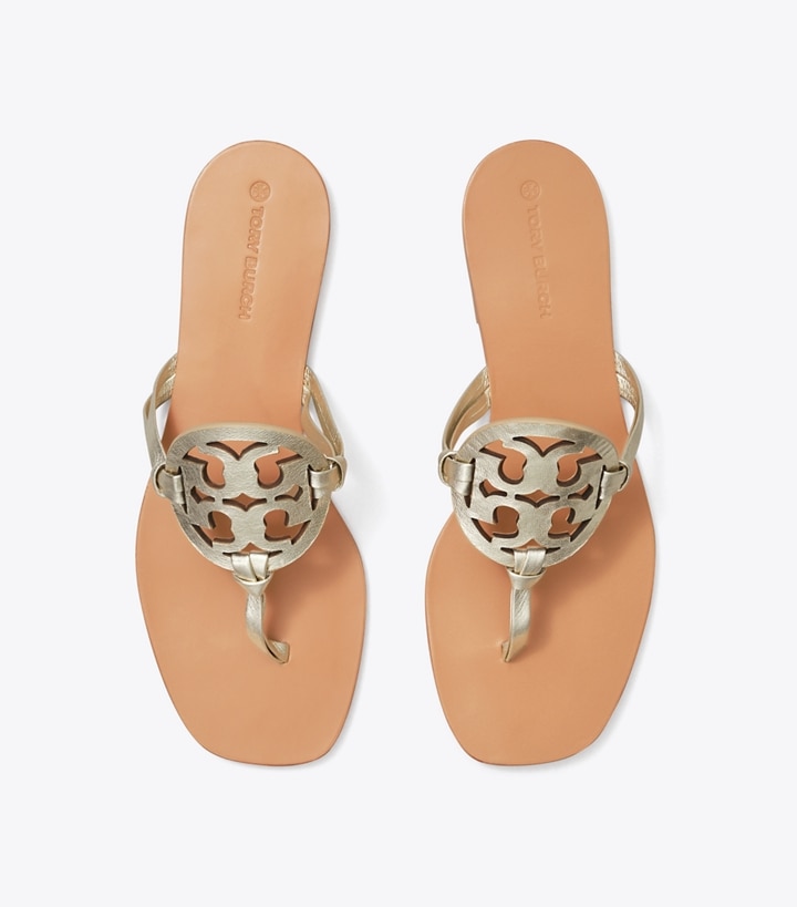 Miller Square-Toe Metallic Sandal
