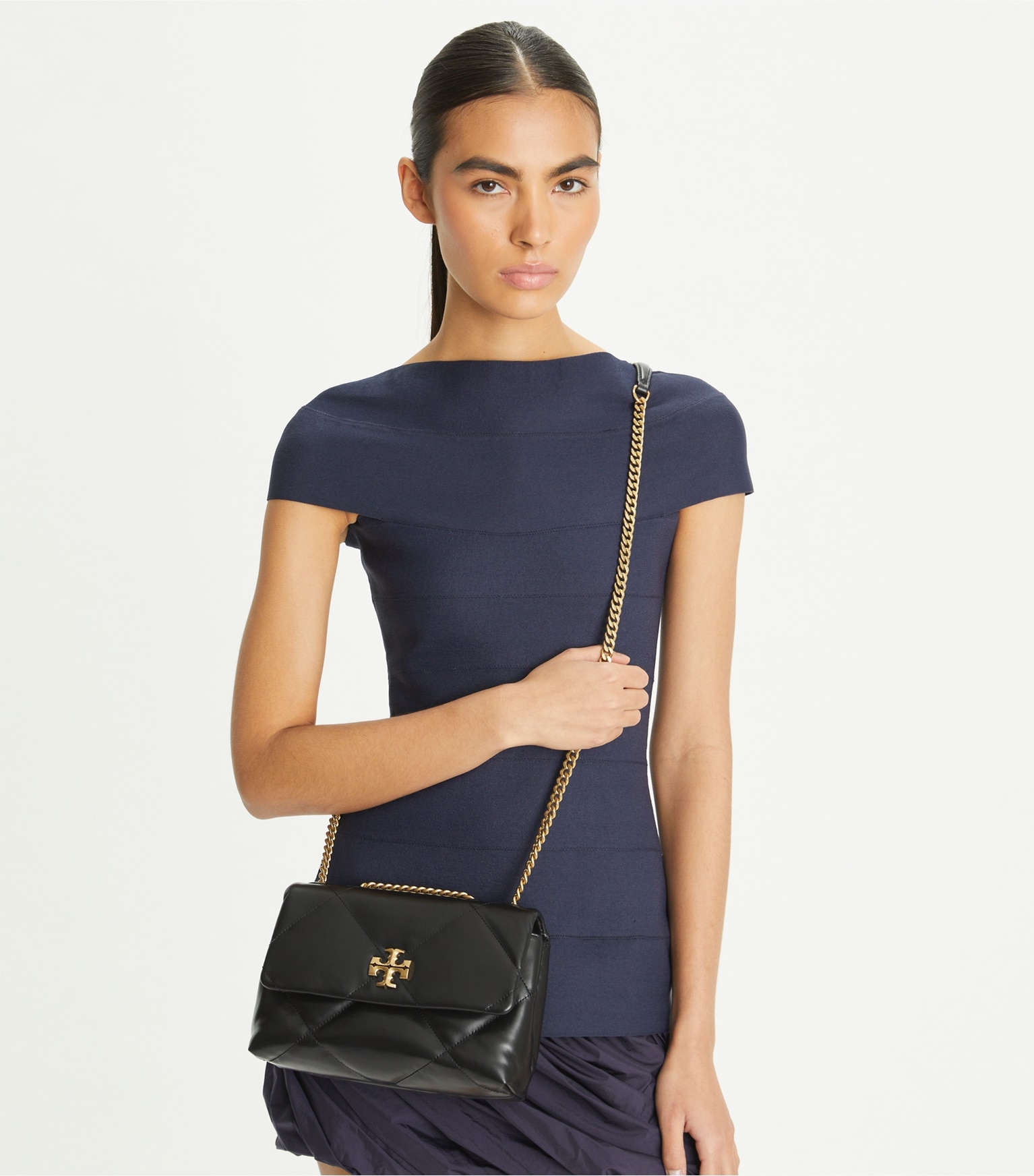 SMALL KIRA DIAMOND QUILT CONVERTIBLE SHOULDER BAG