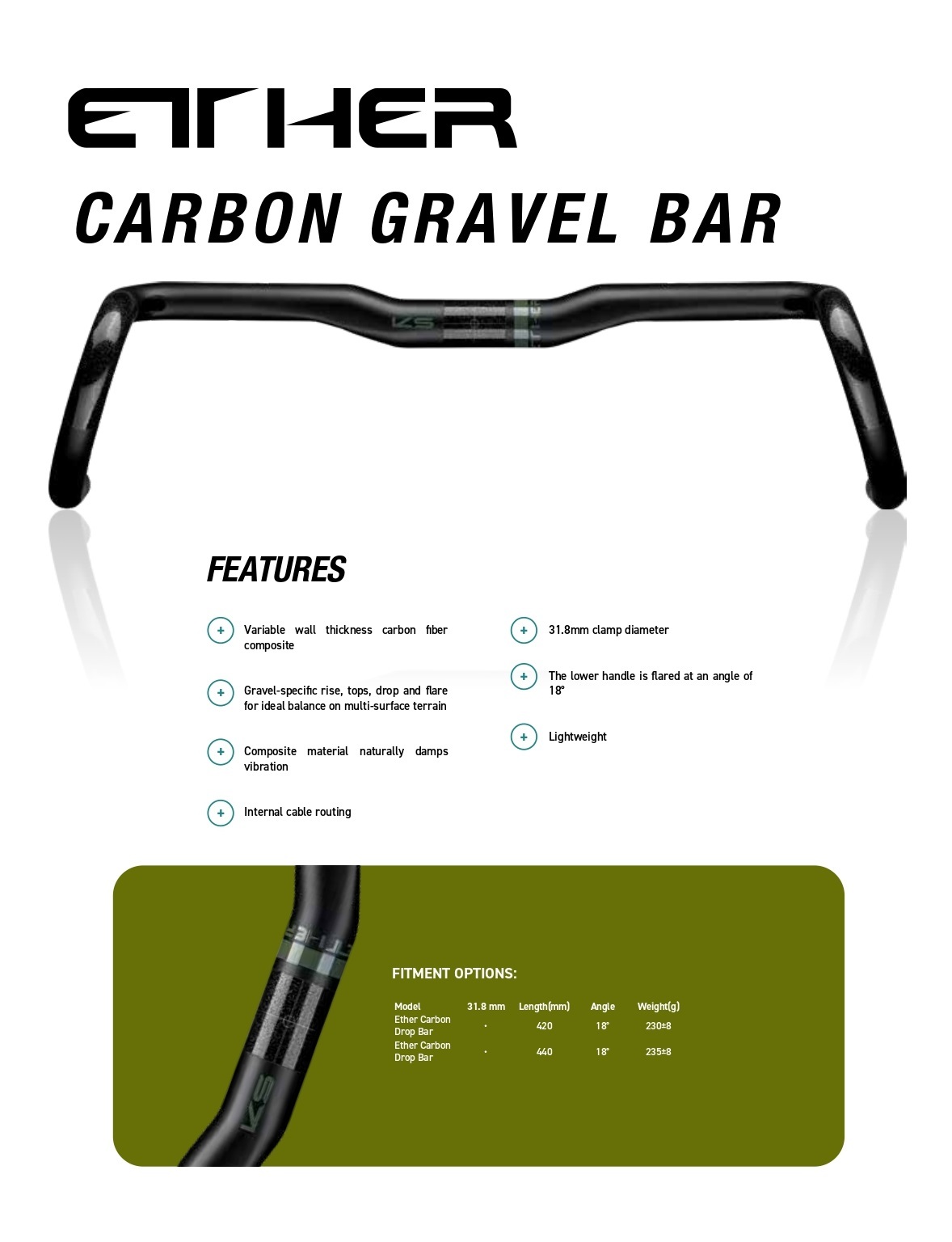 ETHER CARBON GRAVEL BAR