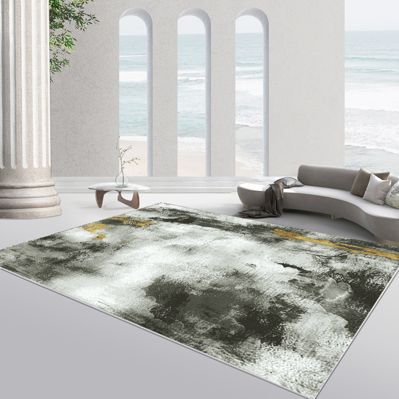 Minimalist Nordic Living Room Carpet Bedroom Waterproof Stain-resistant Coffee Table Rug Light Luxury Home Abstract Loop Pile Non-slip Rug