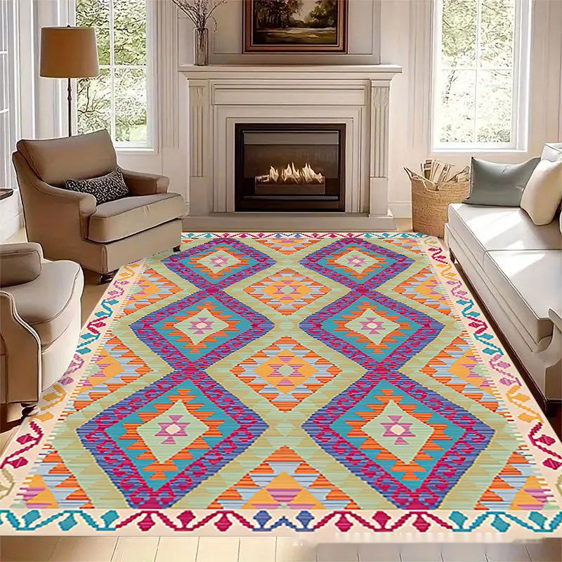 Ethnic Moroccan Carpet for Living Room Office Study Bohemian Rug Homestay Decoration Room Carpet