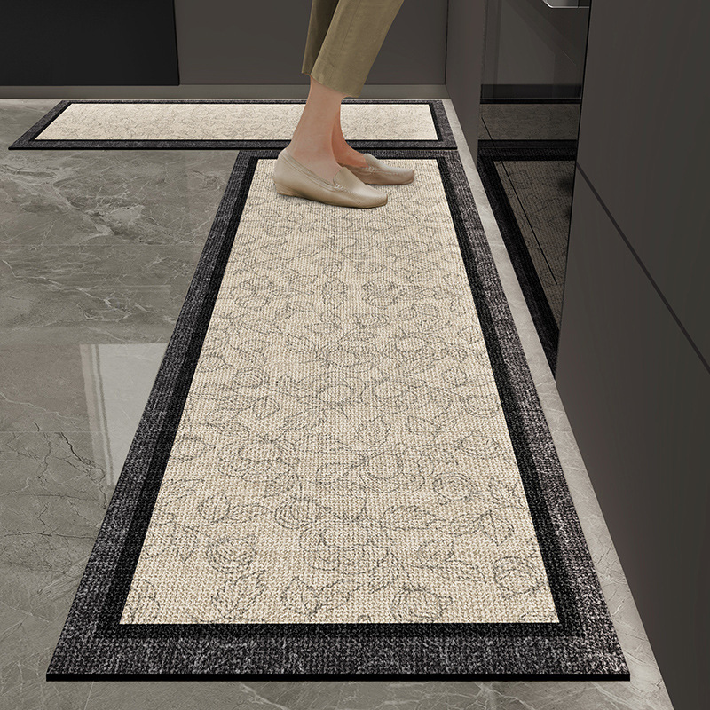 High-End Kitchen Special Mat Household Long Strip Carpet Oil Absorption Water Absorption Dirt Resistant Non-Slip Anti-Fall Entrance Door Mat