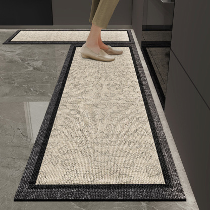 High-End Kitchen Special Mat Household Long Strip Carpet Oil Absorption Water Absorption Dirt Resistant Non-Slip Anti-Fall Entrance Door Mat