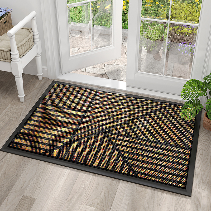 Entrance Doormat Villa Front Door Entrance Mat Dirt-Resistant Wash-Free Thick Carpet High Elasticity Door Mat Customizable Print