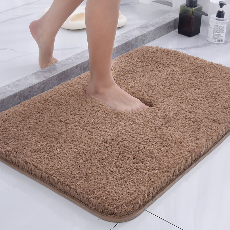 Plush Absorbent Bath Mat Non-Slip Thickened Home Kitchen Bathroom Toilet Doorway Carpet