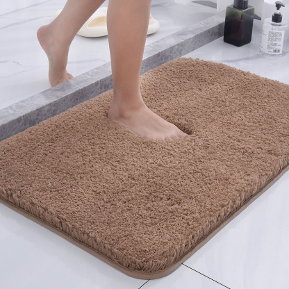 Plush Absorbent Bath Mat Non-Slip Thickened Home Kitchen Bathroom Toilet Doorway Carpet