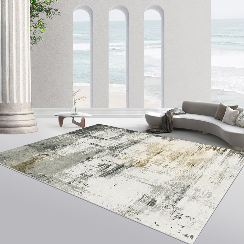 Minimalist Nordic Living Room Carpet Bedroom Waterproof Stain-resistant Coffee Table Rug Light Luxury Home Abstract Loop Pile Non-slip Rug