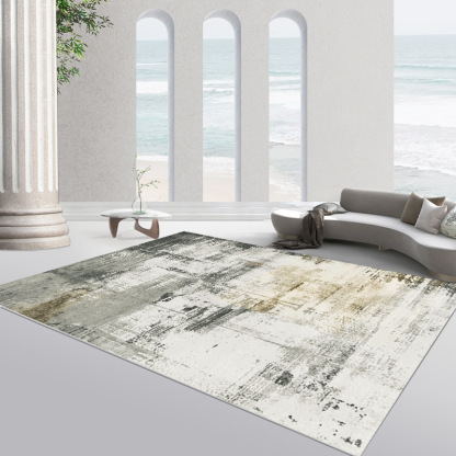 Minimalist Nordic Living Room Carpet Bedroom Waterproof Stain-resistant Coffee Table Rug Light Luxury Home Abstract Loop Pile Non-slip Rug