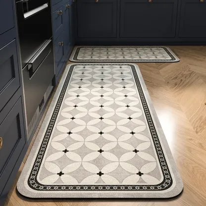 Minimalist Modern Diatomaceous Earth Household Kitchen Bathroom Absorbent Quick-Dry Floor Mat Toilet Doorway Non-Slip Foot Mat