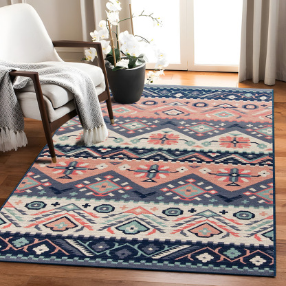 Foldable Washable Living Room Carpet TEMU Cross-border Amazon Manufacturer Wholesale Vintage American Style Non-slip Floor Mat