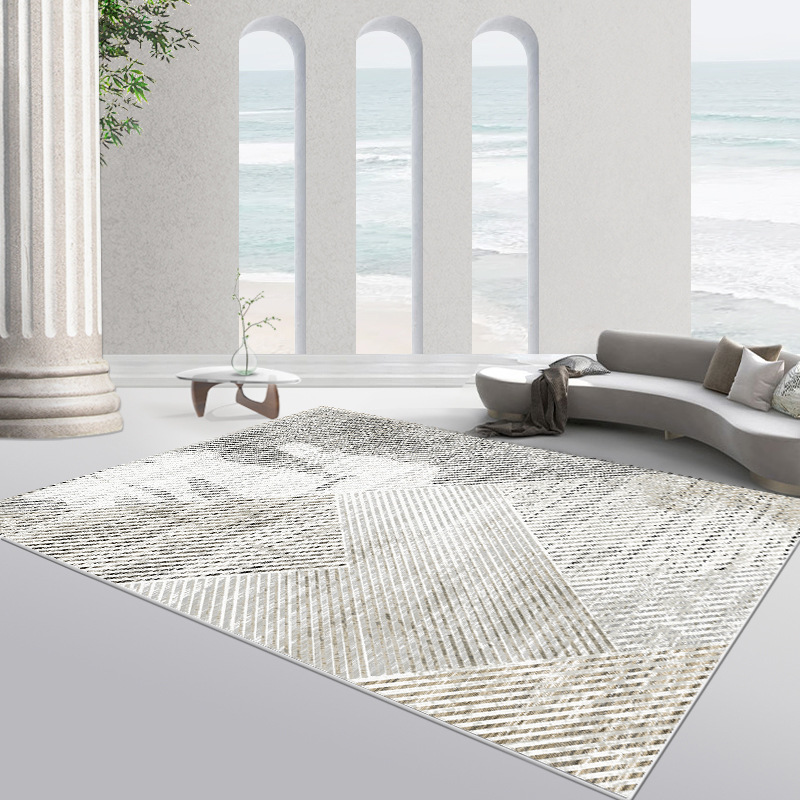 Minimalist Nordic Living Room Carpet Bedroom Waterproof Stain-resistant Coffee Table Rug Light Luxury Home Abstract Loop Pile Non-slip Rug